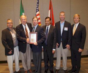 (Pictured from L to R: John Grahek, AFS Past President Paul Mikkola, Ruffner Page, Jeet Radia, Steve Johnson and Jim Proctor)